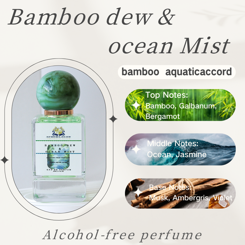 Perfume Jasmine Fragrance - Bamboo Dew & Ocean Mist Alcohol