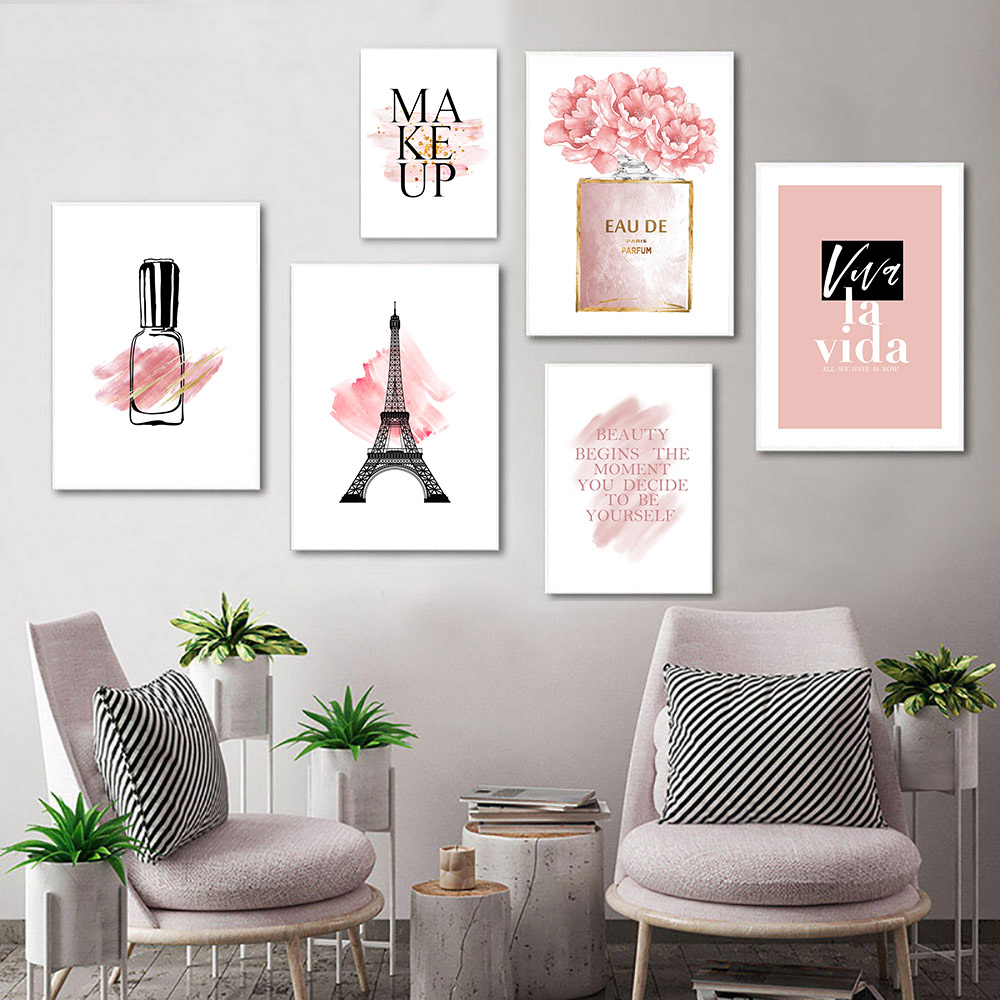 Perfume Quotes - Fashion Art Poster Perfume Bottle Canvas