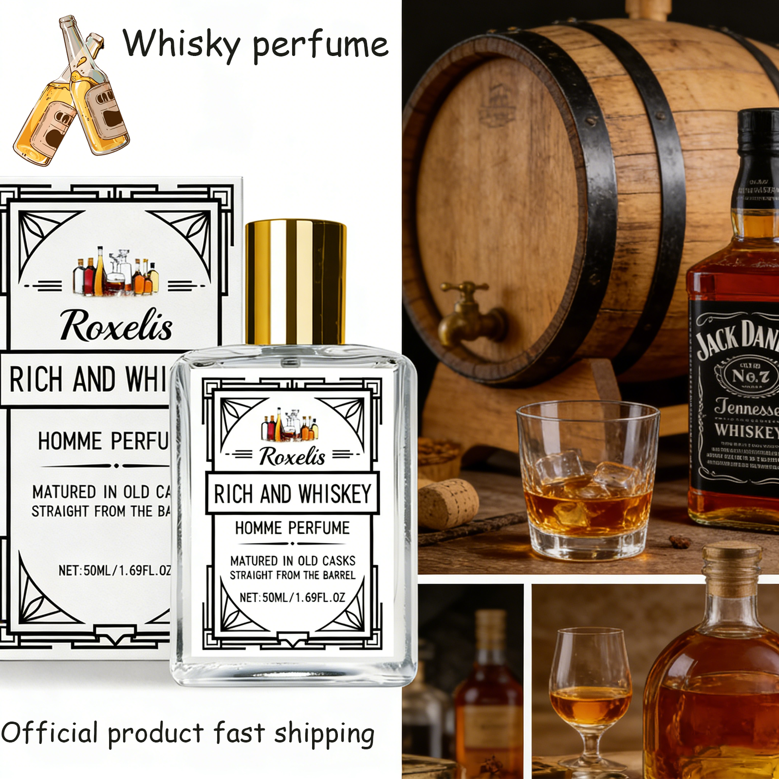 Perfume Fragrances - Roxelis 50ml Charm Whisky Men's perfume