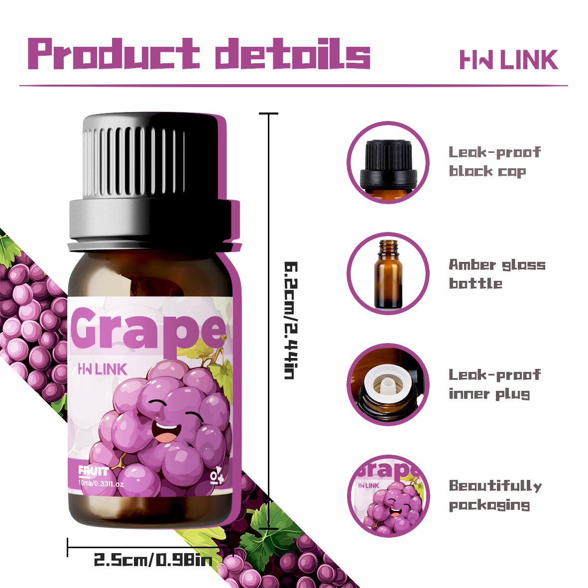 Grape Essential Oil 10ml Perfu - مراجعة Perfume Villa Fragrance وسعره