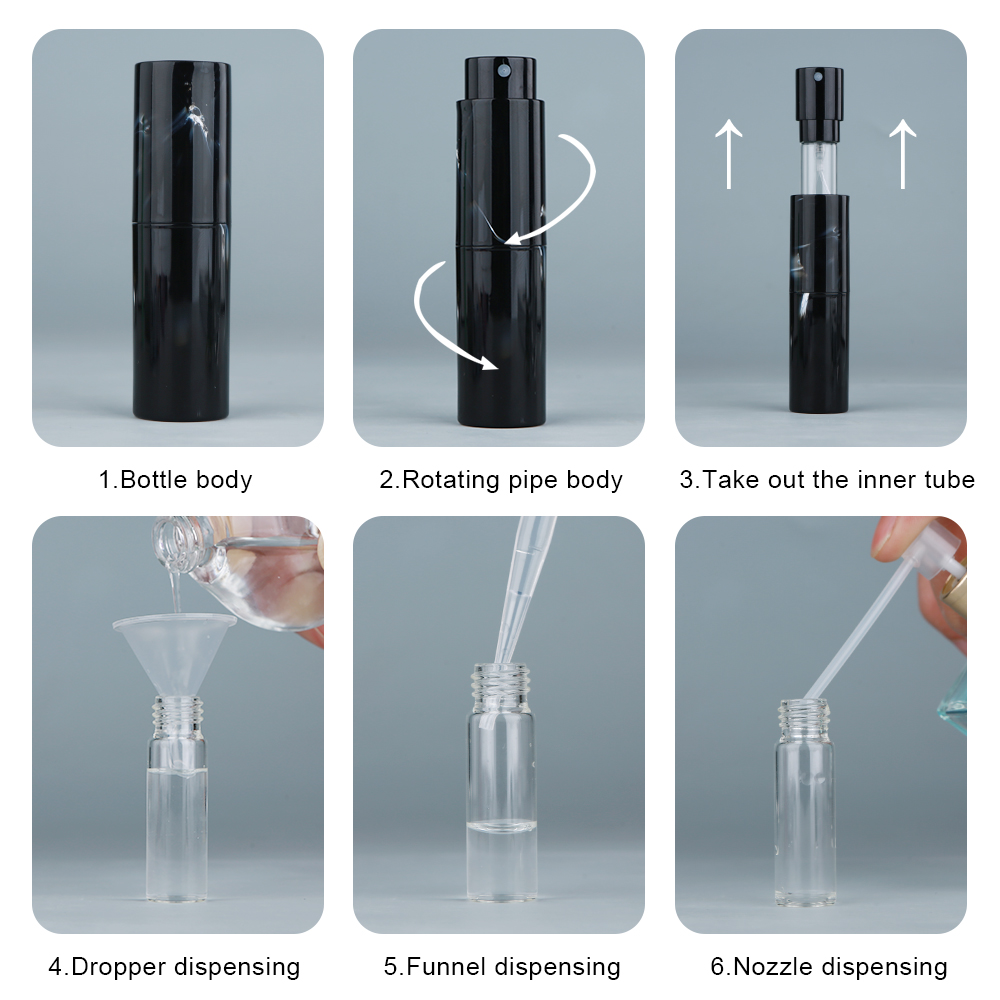 5ML Rotary Press Spray Bottles - مراجعة Perfume Fragrance Machine وسعره