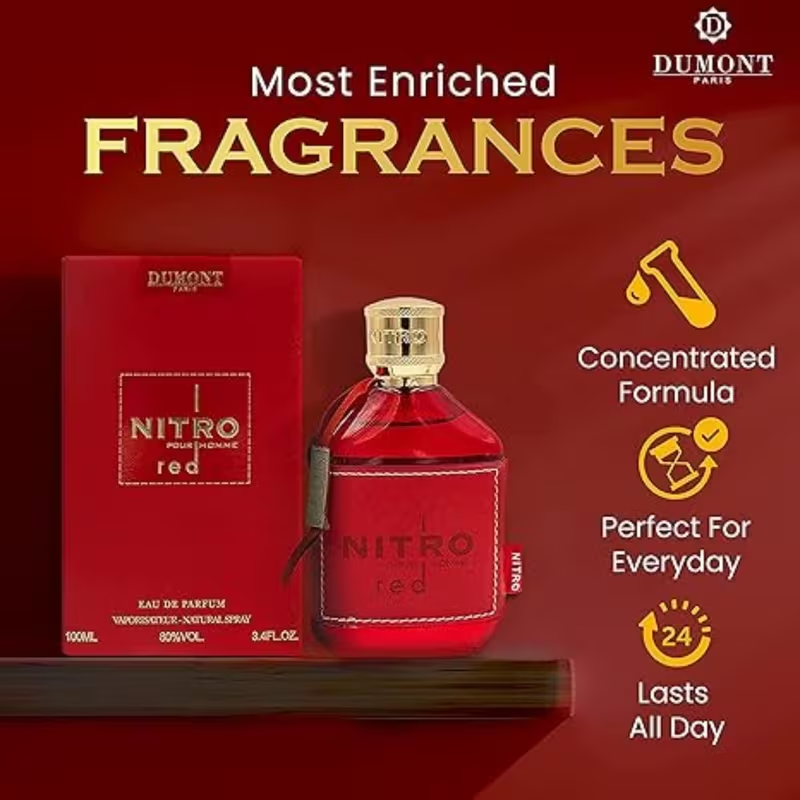 Dumont NITRO RED - 3.4oz - Eau - مراجعة Perfume Fragrance Long Lasting وسعره