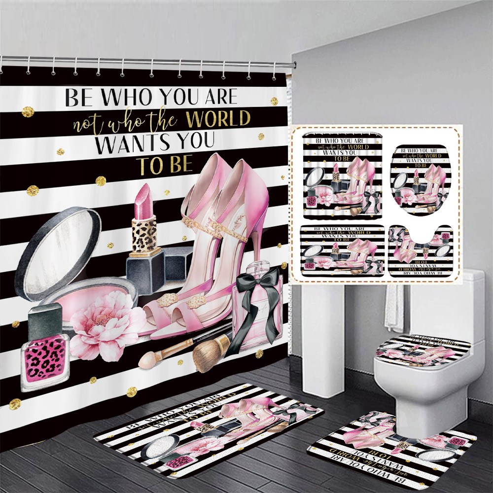 Pink Floral Perfume Shower Cur - مراجعة Perfume Quotes وسعره