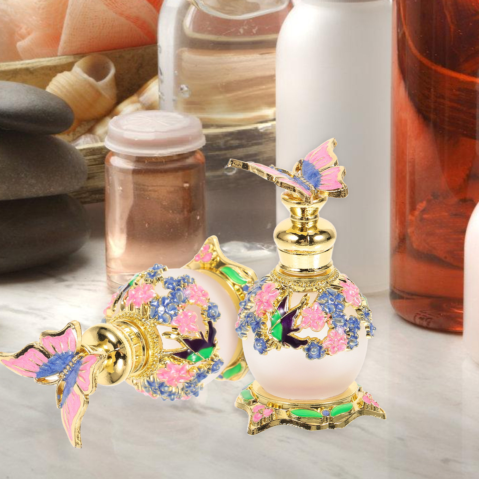 Fragrance Bottle Empty Glass P - مراجعة Perfume Fragrance Essential Oil وسعره