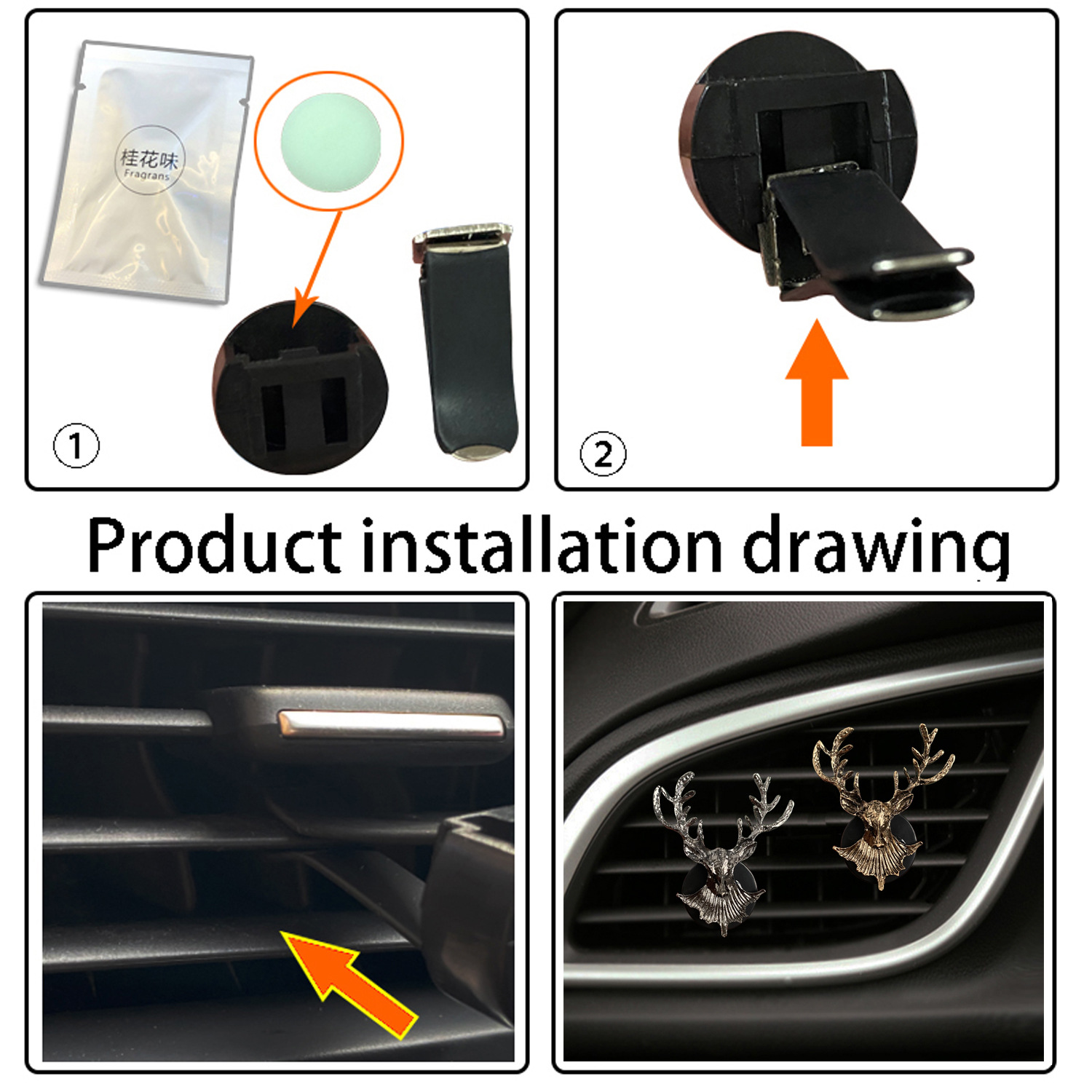 Deer Design Car Fragrance Vent - مراجعة Perfume Smell Fragrance وسعره